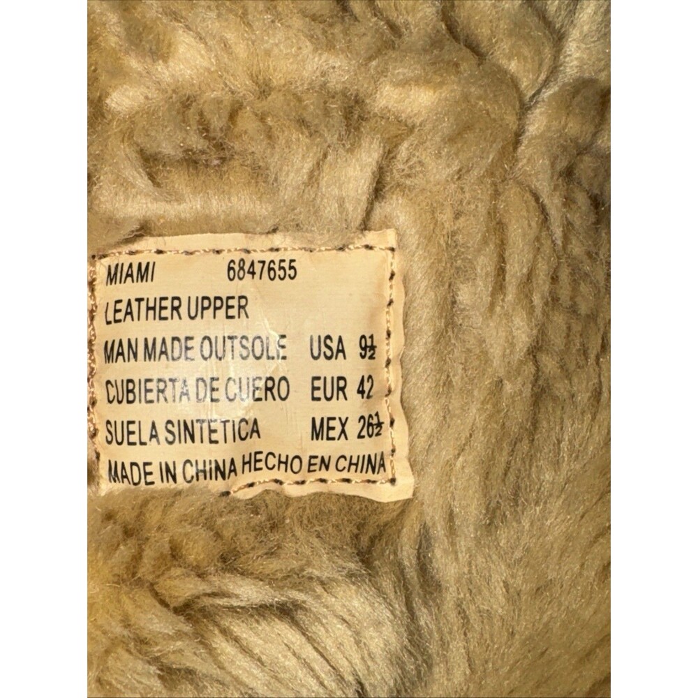 Earth Shoe Miami Boots Womens Suede Leather Lace Up Fur Lined Tan Size 9.5 - Picture 14 of 15